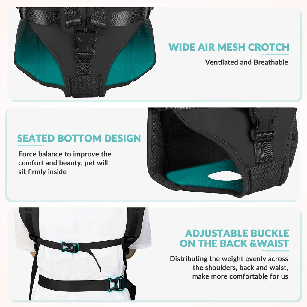 AUTOWT Pet Carrier Backpack - Breathable & Adjustable Design for Small Medium Dogs, Suitable for Outdoors