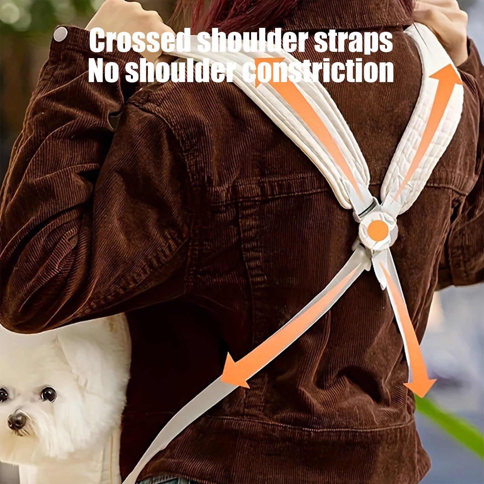 Chest-Front Pet Carrier Backpack for Small Dogs & Cats up to 12lbs, 16.14x14.96in with Insulated Warm Bed & Panoramic Transparent Window Beige