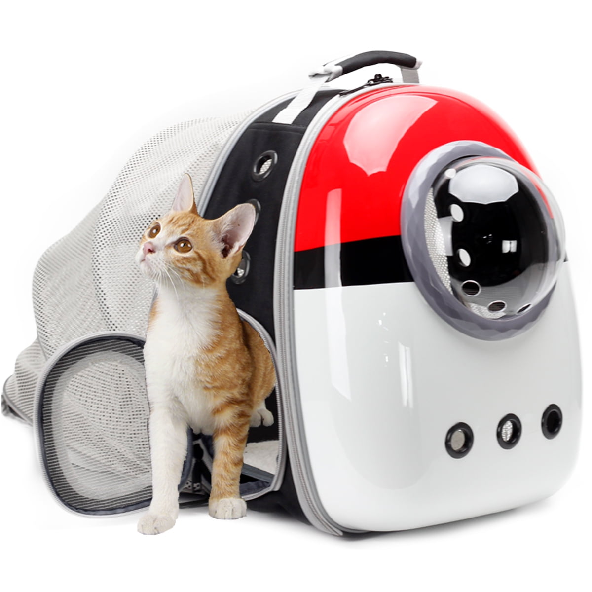 Back Extension Cat Backpack Carrier, Fit up to 12 lbs, Bubble Backpacks Cat Carrier, Expandable Pet Carrier Backpack for Cat and Small Puppy