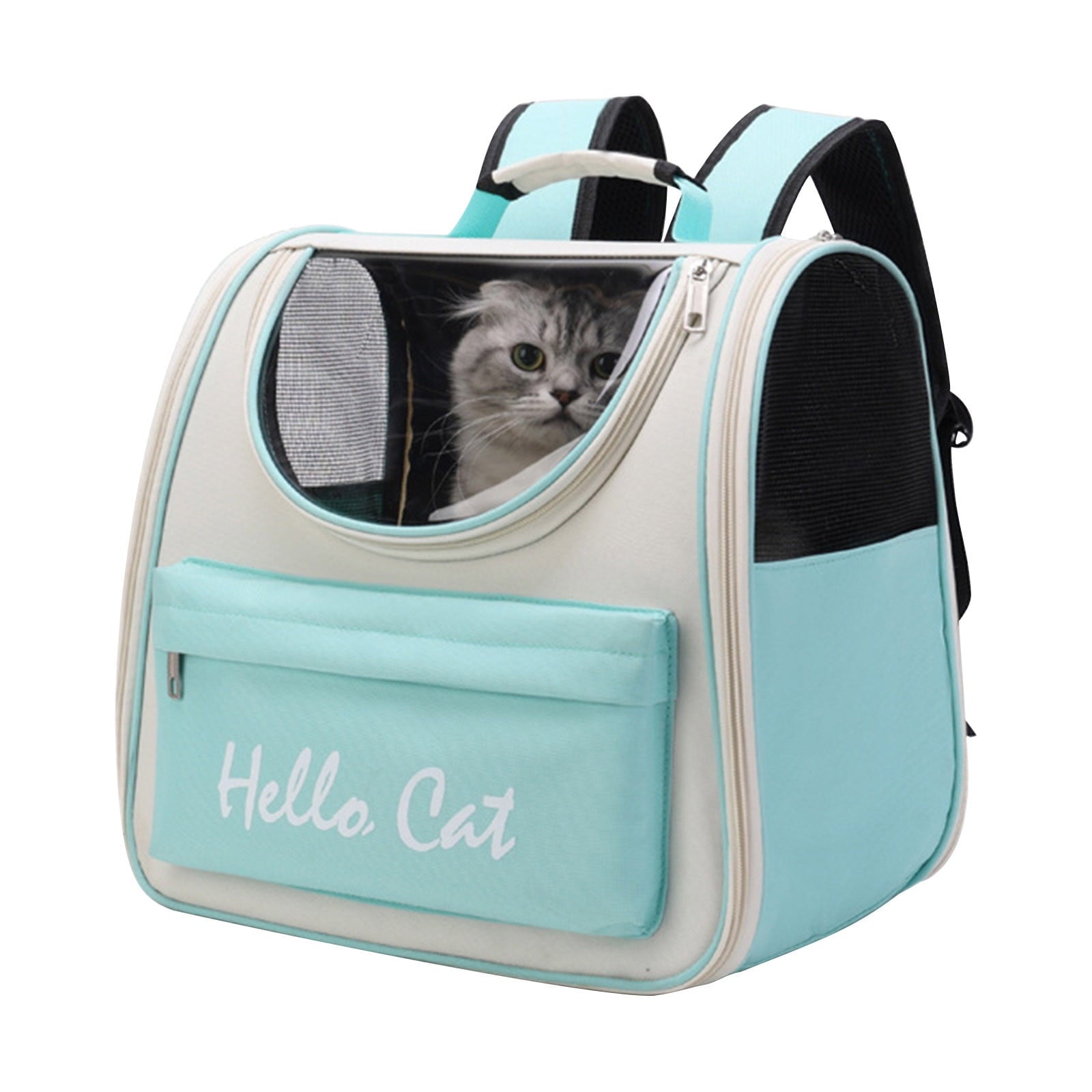 Cat Backpack Carrier, Collapsible Soft Pet Carrier, for Medium Small Dog Cat Puppy Kitten Bunny, Ventilated Mesh Dog Travel Backpack for Outdoor Bike Hiking Camping