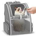 Cat Backpack Carrier Fully Ventilated-Pet Carrier Backpack for Cats and Small Dog Puppies  up to15 lb