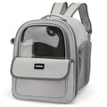 Cat Backpack Carrier, Pet Backpack for Cats and Puppies, Hiking, and Outdoor Adventures, Grey