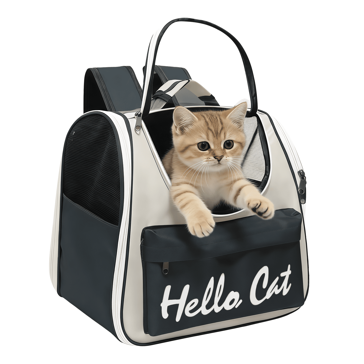 Cat Carrier Bags Portable Breathable pet Backpack for Cats,with Shoulder Straps and Hand-Carry ,Traveler Backpack Pet Carriers for Cats and Small Dogs(Grey)