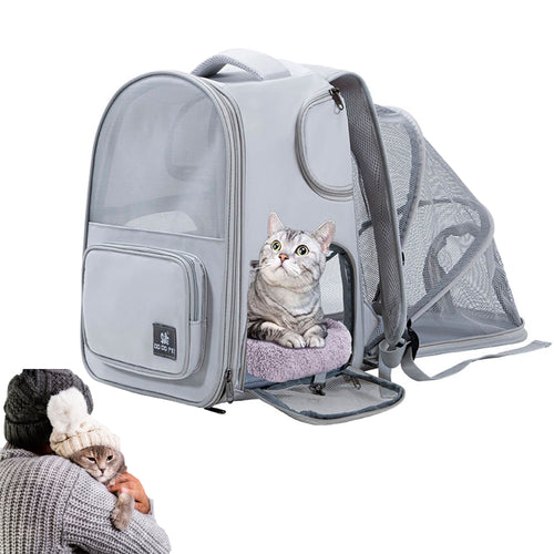 Cat Carrier - Expandable Pet Backpack Carrier for Cats up to 13lbs, Dogs up to 11lbs, Cat  Dog Carrier Backpack for Travel Hiking