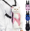 DENZUS Pet Carrier Backpack, Adjustable Pet Front Carriers for Small Medium Dogs Cats 5-18 lbs, Legs Out, Dog Cat Carrier Backpack for Hiking,Camping,Traveling,Cycling (Pink, Large（Fit:10-18lb）)