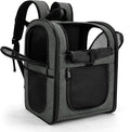 DZMDZM Dog & Cat Carrier Backpack for Large/Small Pets-Ventilated Safe Design with Padded Back Support,Portable and Foldable Pet Carrier Backpacks,Outdoor Travel Breathable Mesh Pet Backpack (Black)