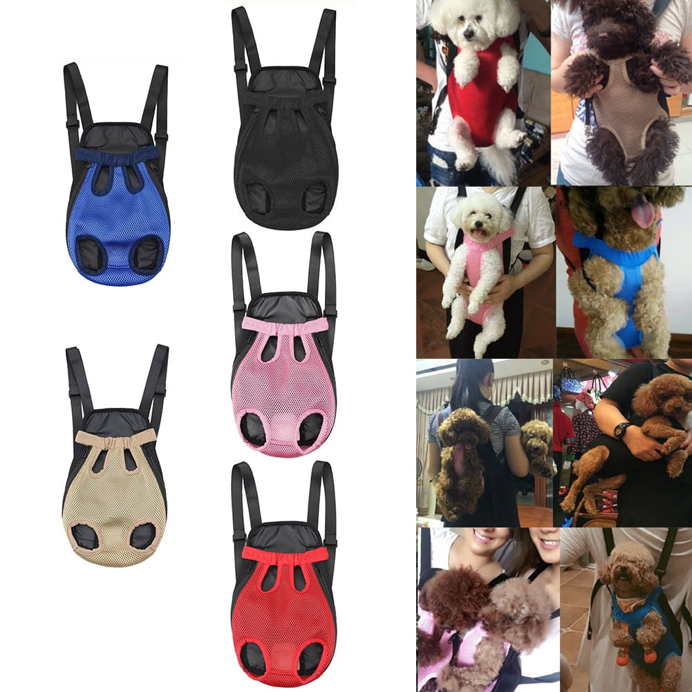 Deyuer Pet Carrier Backpack Adjustable Front Cat Dog Legs Tail Out Chest Travel Bag