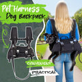Dog Backpack Carrier for Medium to Large Dogs, Spine-Friendly Horizontal Pet Carrier with Adjustable Straps and Legs-Out Design for Hiking and Travel 1PC