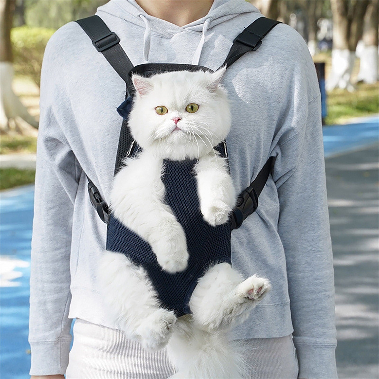 Dog Carrier Backpack Pet Legs Out Front Cat Travel Bag, Pet Carrier Backpack, Adjustable Puppy Backpacks Carriers Hands-Free for Small Medium Dogs Cats Hiking Traveling Camping Daily Walking