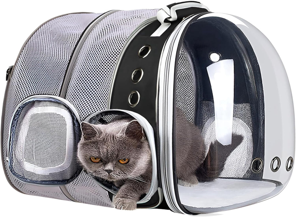 Expandable Cat Backpack Carrier, Airline Approved Pet Travel Bubble Backpack for Large Cats up to 20 lbs, Small Dogs and Kittens