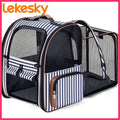Extra Large Cat Backpack Carrier Expandable Pet Carrier Backpack for Small Dogs Medium Cats Fit Up to 18 Lbs, Dog Backpack Carrier, Foldable Puppy Backpack Carrier for Travel, Hiking,Striped