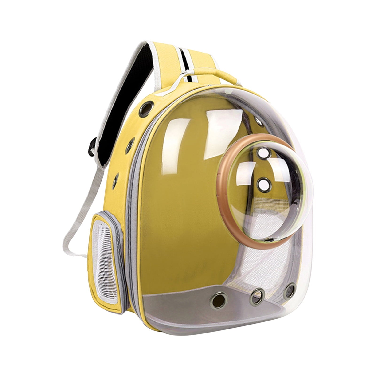 Fufafayo Space Capsule Pet Carrier, Breathable Backpack for Dogs and Cats, Clear Bubble Pet Bag for Travel, Puppy Carrier for Outdoor, Portable Pet Backpack for Hiking, Cat Carrier with Window