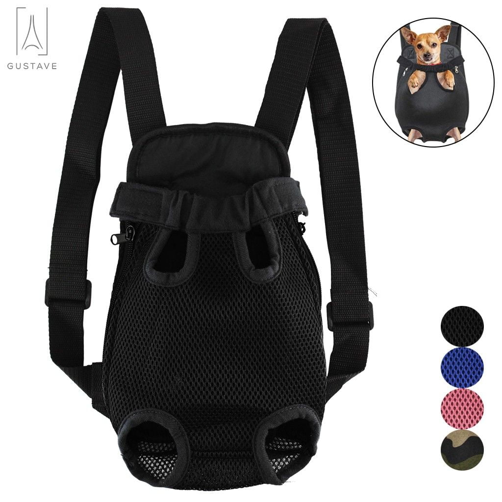 Gustave Pet Carrier Backpack Adjustable Straps, Legs Out, Pet Front Cat Dog Mesh Carrier Backpack Travel Bag for Small and Medium Dogs and Cats "Pink, L"