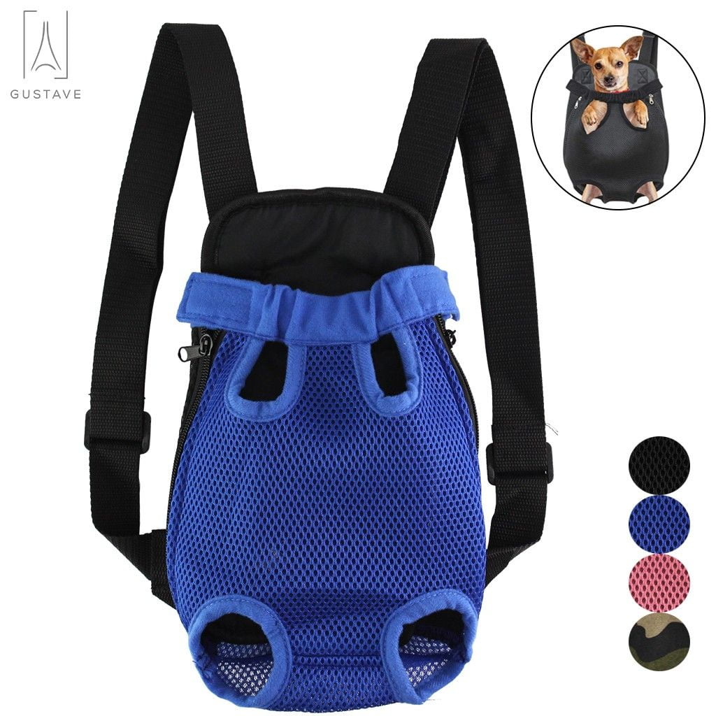 Gustave Pet Carrier Backpack Adjustable Straps, Legs Out, Pet Front Cat Dog Mesh Carrier Backpack Travel Bag for Small and Medium Dogs and Cats "Pink, L"