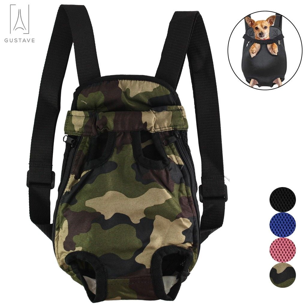 Gustave Pet Carrier Backpack Adjustable Straps, Legs Out, Pet Front Cat Dog Mesh Carrier Backpack Travel Bag for Small and Medium Dogs and Cats "Pink, L"
