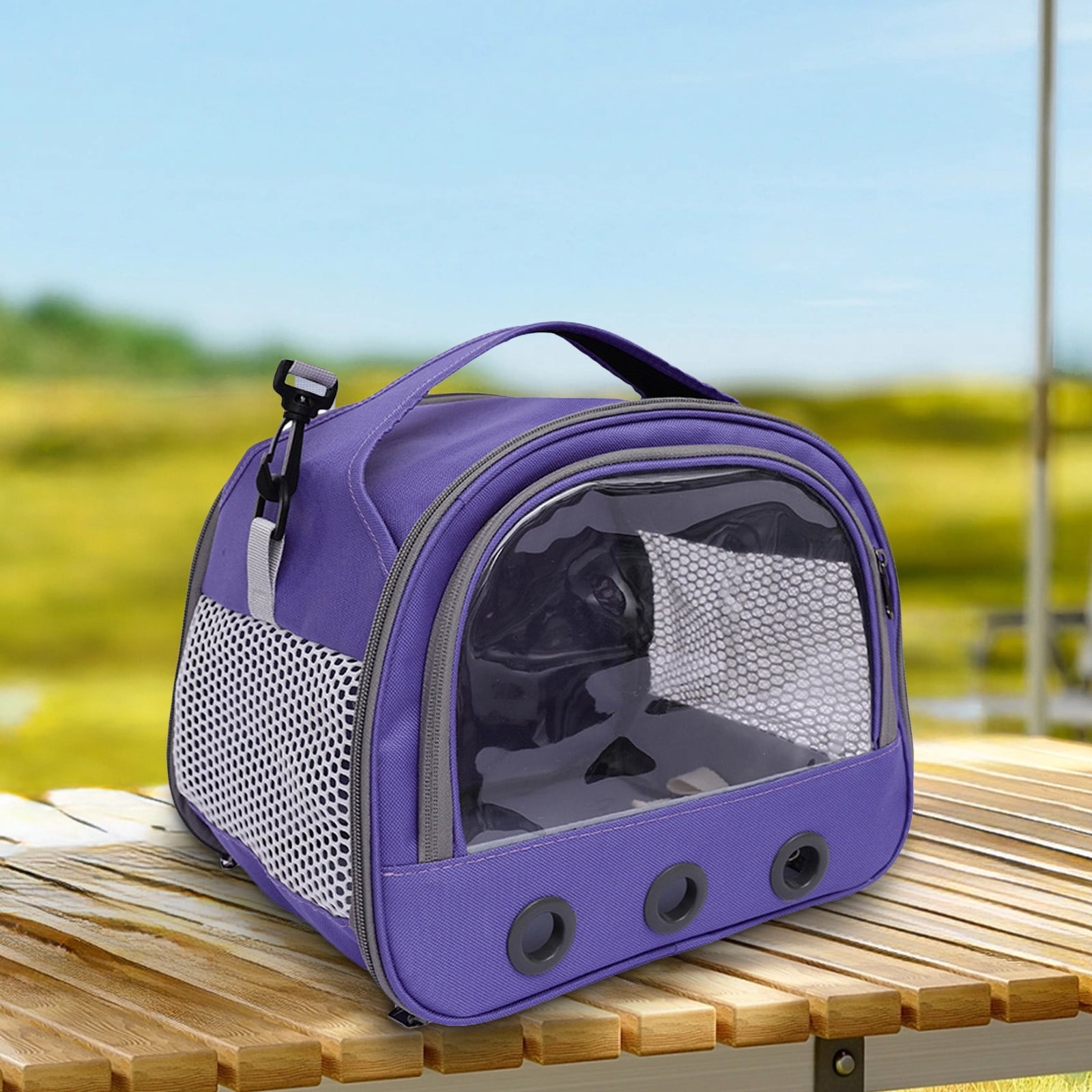 IGEED Bird Carrier Travel Cage,Pet Travel Carrier Backpack,Bird Travel Carrier,Portable Breathable Shoulder Bag Foldable Bird Excursion Bag for Small Parrots Hamsters
