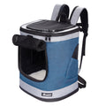 JESPET & GOOPAWS: Pet Soft Backpack Carrier - Blue Grey - 13", Small Dogs & Cats, Portable-Traveling-Hiking-Walking, Outdoor, Mesh Window, Ventilated