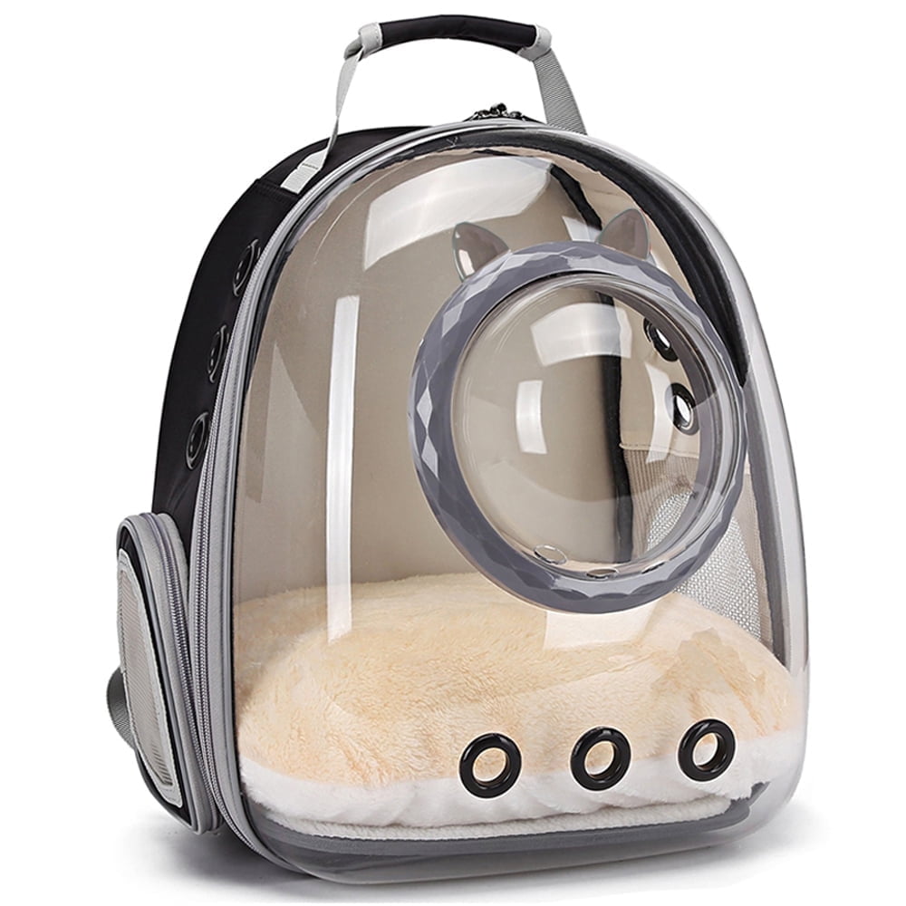 LAIRIES Small Medium Space Capsule for Travel Hiking Outdoor Cat Backpack Carrier, 12 lb Limit