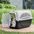 Large Pet Travel Carrier, Airline Approved Cat Dog Backpack, Scratch-Resistant Plastic with Ventilated Mesh, Comfortable Portable Pet Carrier for Car Travel Hiking, Secure Locking Doors