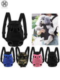 Luxtrada Pet Backpack Carrier Cat Dog Carriers Mesh Travel Bag Legs Out Front Chest Bag with Adjustable Padded Straps Openings (Pink,M)