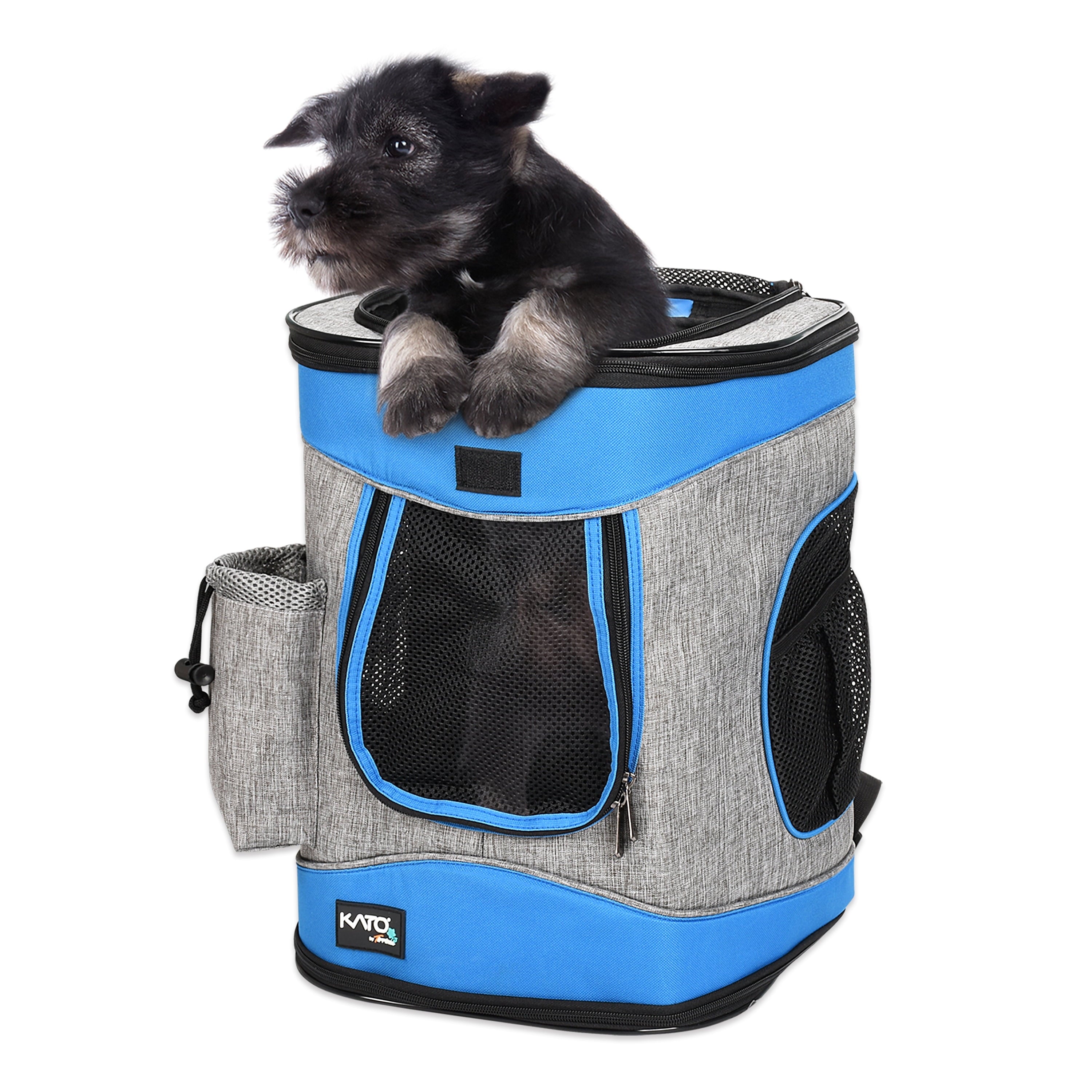 Pawse Pet Carrier Foldable Backpack for Small Cats Dogs And Puppies Upto 18 LBS, Airline-Approved Two-Sided Entry Padded Back Support Travel Carrier for Hiking, Walking, Cycling & Outdoor