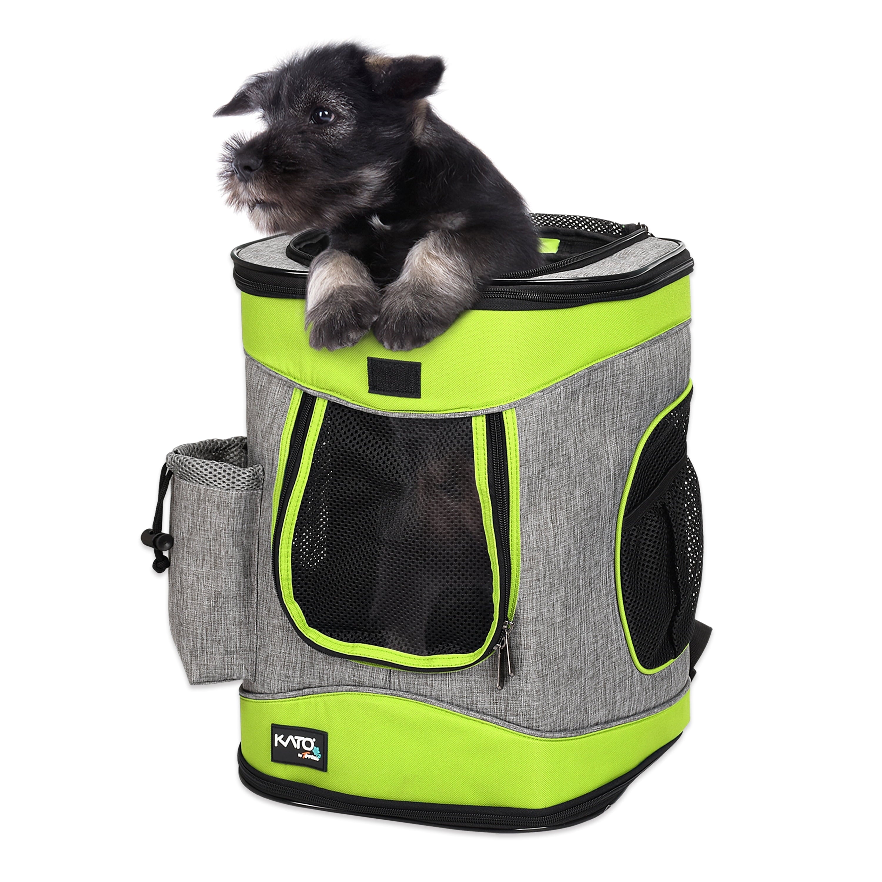 Pawse Pet Carrier Foldable Backpack for Small Cats Dogs And Puppies Upto 18 LBS, Airline-Approved Two-Sided Entry Padded Back Support Travel Carrier for Hiking, Walking, Cycling & Outdoor