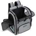 PETSKD Pet Carrier Backpack for Dogs Cats, 13x11x16.5 inches Outdoor Travel Backpack with with Safety Lock Zipperl, Large Space Foldable Backpack for Pets Under 20 lbs, Gray