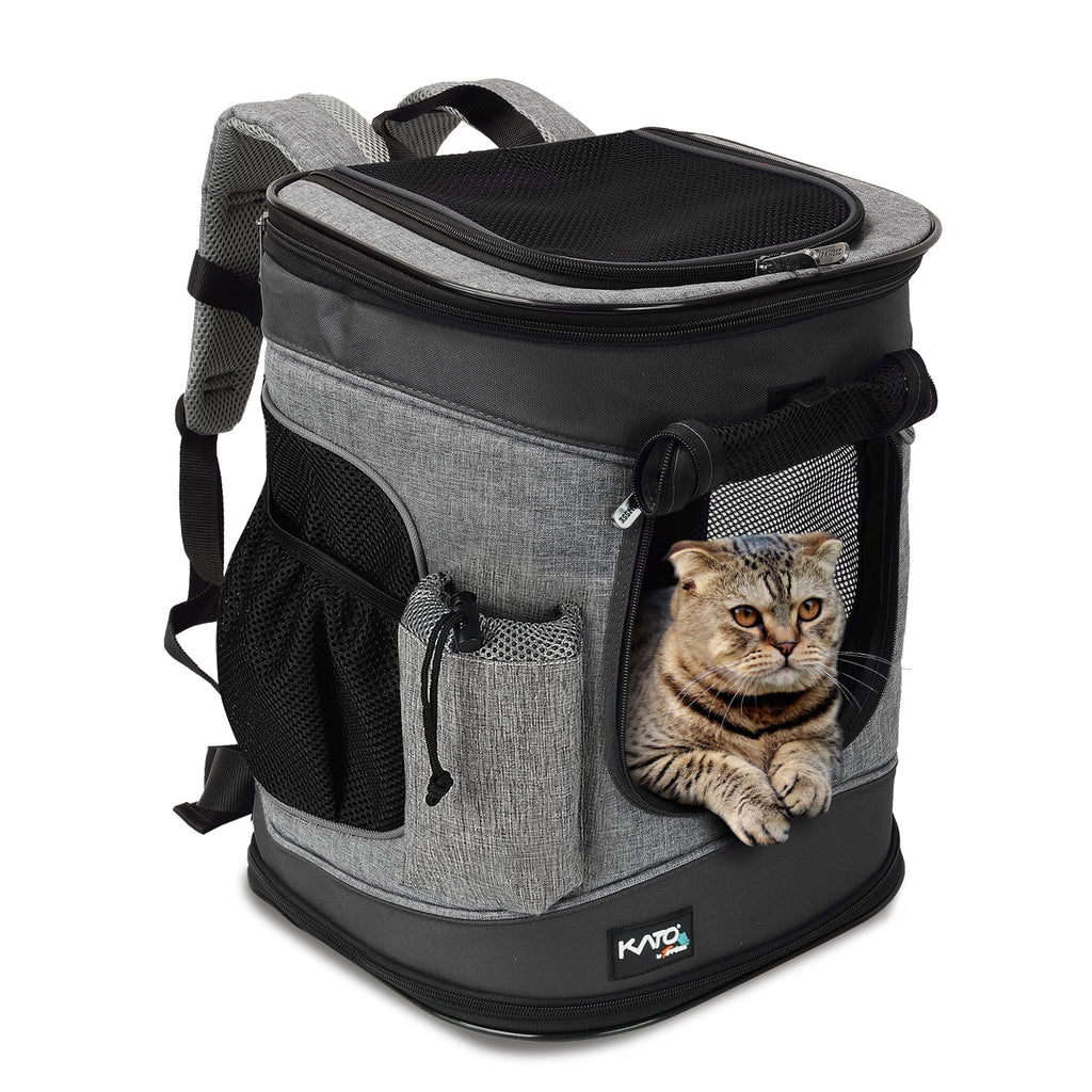 Pawsse Pet Carrier Backpack for Dogs and Cats up to 15 lbs, 16" H x13.2" L x12" W, Black