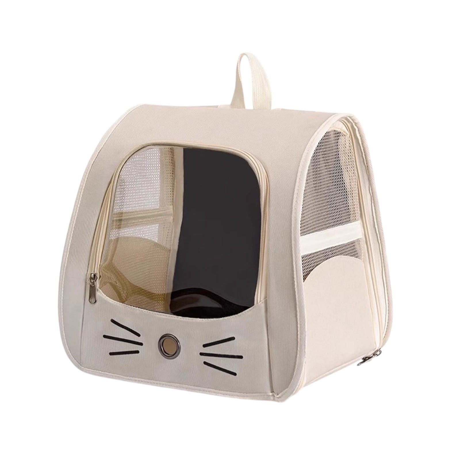 Pet Backpack for Cats and Small Dogs, Antiscratch Travel Bag, Folding Carrier with Mesh Ventilation, Ergonomic Shoulder Strap, Reinforced Structure, Multi-functional Pockets