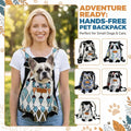 Dog Backpack CarrierforSmall Dogs, Pet Sling CarrierforSmall Dogs, Adjustable Backpack Straps, 13X19 In, Floral Print, 1 Pc, Pet Travel Carrier, Dog Front Carrier