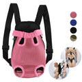Pet Carrier Backpack Front Pack,Dog Cat Carrier Travel Bag Adjustable Straps Legs Out for Small Medium Pets (M,Pink)