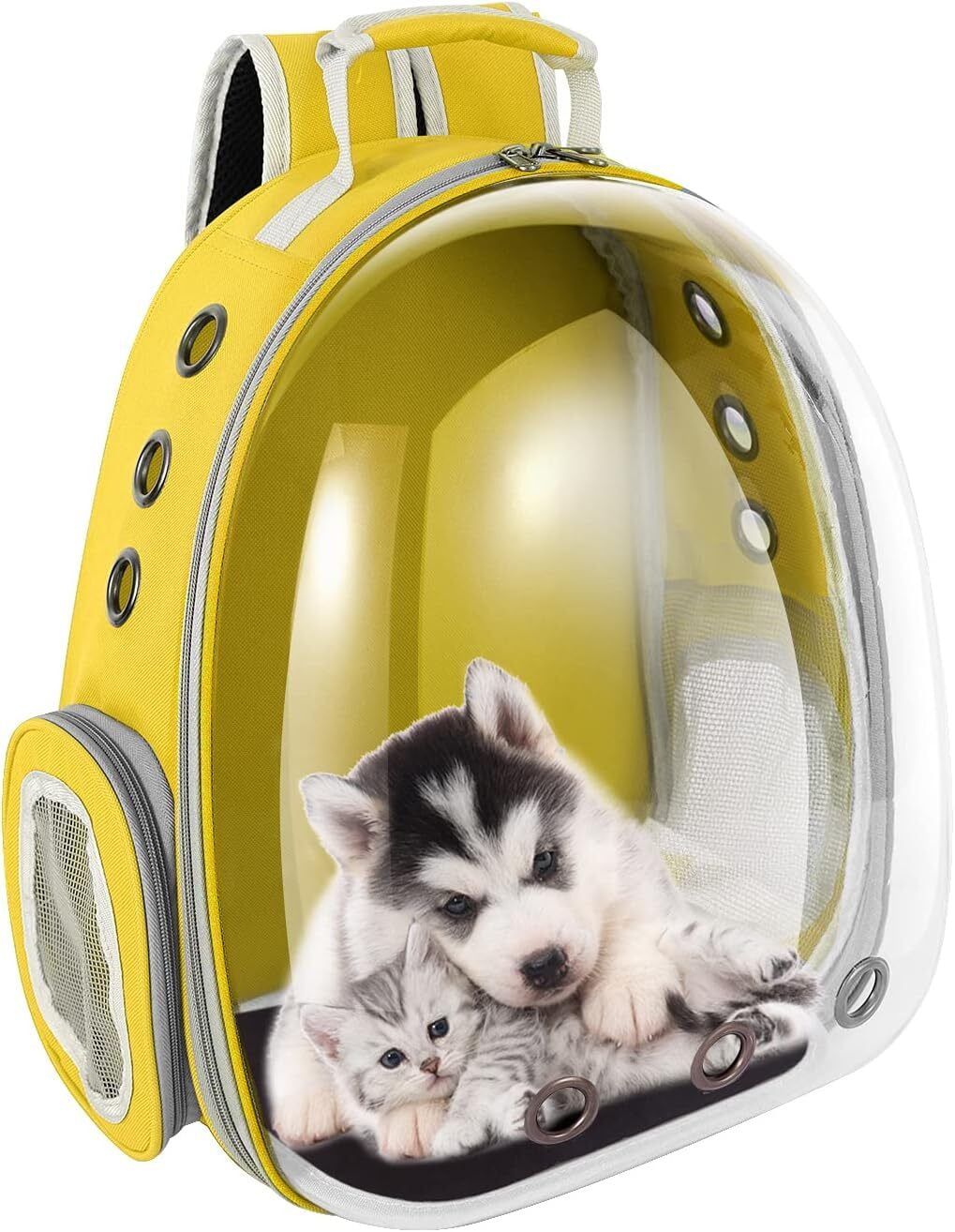 Pet Carrier, Cat/Dog Bubble Backpack, Pet Travel Bag, Small Space Pet Capsule Knapsack, Airline-Approved Ventilate Transparent Capsule Backpack for Hiking and Outdoor Use (Pink)