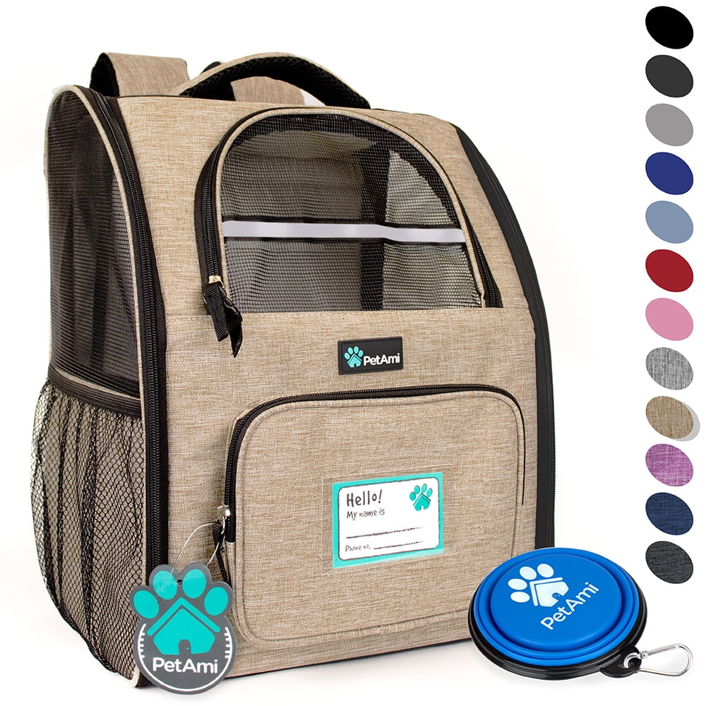 PetAmi Deluxe Pet Carrier Backpack, Red