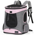 Petsfit Regular Pet Carrier Backpacks with Upgrade Waist Cushion Design, Suitable for Small and Medium Dogs Cats,Pink, 22 lb Limit