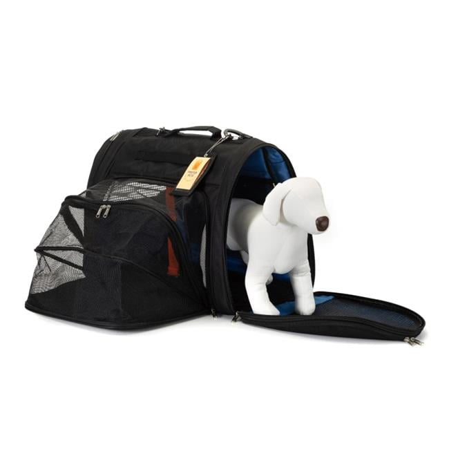 Prefer Pets 358XP-BK 17 x 12 x 10 in. Hideaway Expandable Backpack Pet Carrier, Black