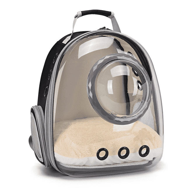 Space Capsule Bubble Dome Pet Carrier Backpack with Extra Soft Pillow, 12 lb Limit