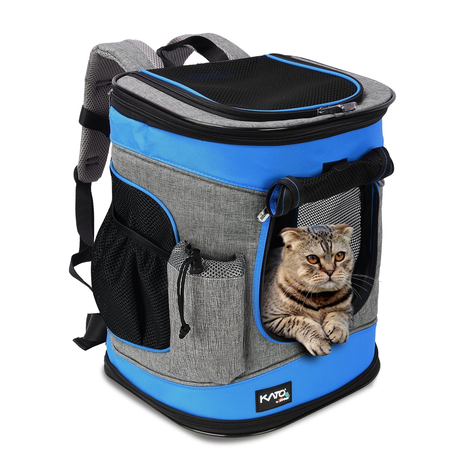 Pawsse Pet Carrier Backpack for Dogs and Cats up to 15 lbs, 16" H x13.2" L x12" W, Black