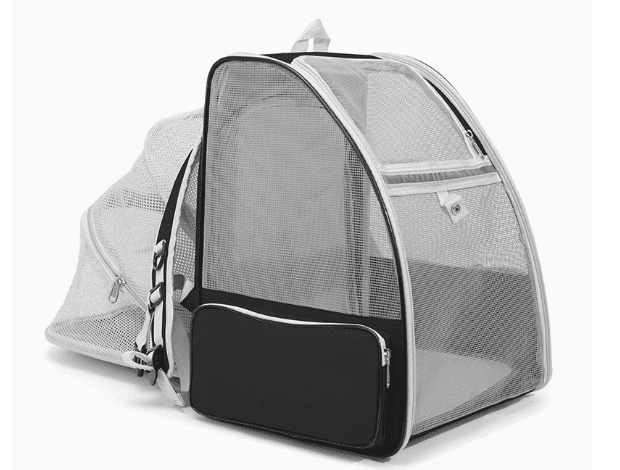 USIONE Expandable Pet Backpack Carrier for Small/Medium Dogs, Puppies & Large Cats - Airline Approved Cat/Dog Backpack for Travel, Hiking