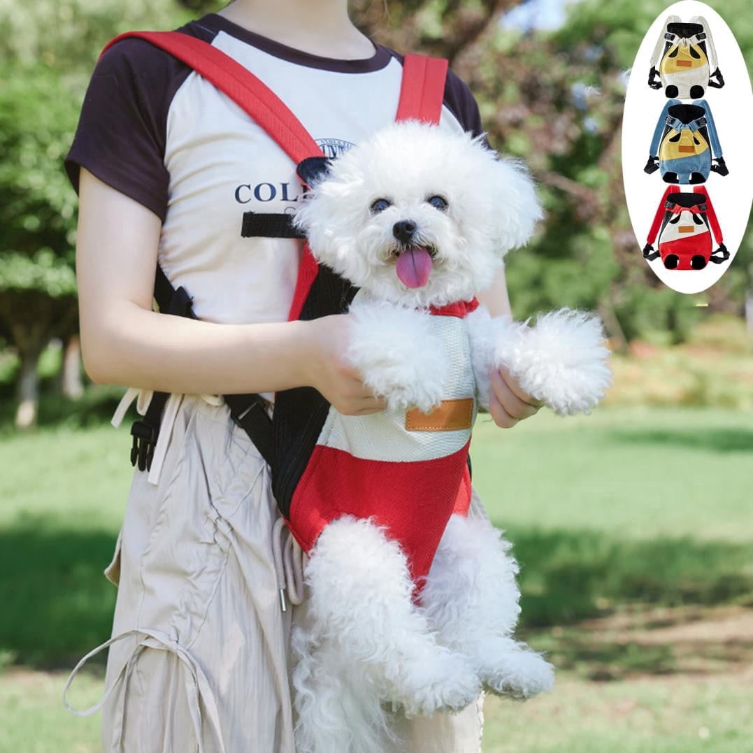 Xxl 40L Pet Front & Back Carrier Backpack, Breathable Soft Padded Pet Chest Backpack With Adjustable Straps, Safe & Comfortable For Small To Medium Dogs, Cats, Outdoor Hiking,
