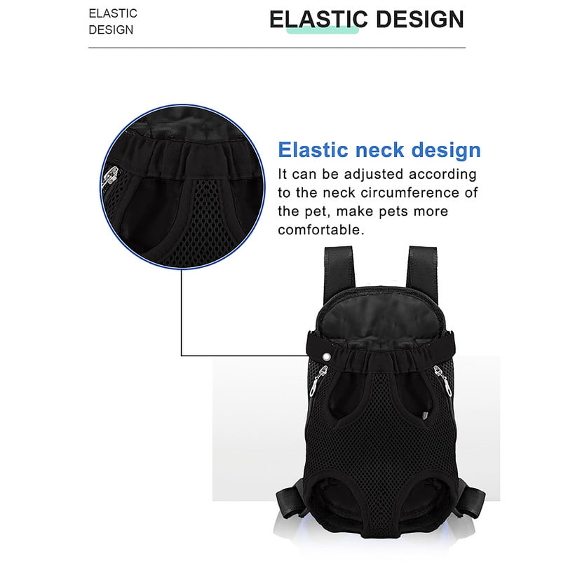 Utopia Alley Pet Carrier Backpack, Legs Out Pet Traveling Backpack, Easy-Fit, Adjustable Front Cat Dog Carrier Backpack, Small, Black