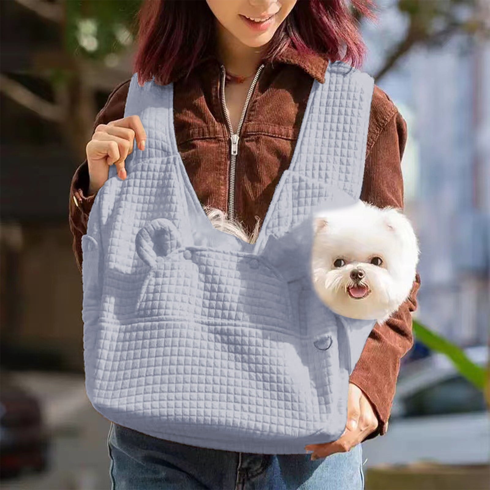 Pet Carrier, Adjustable Cat Dog Front Carrier Backpack with Safety Strap, Pet Bag for Dogs Backpack Travel Bag for Small and Medium Sized Dogs, Chest-Front Carrying Designs
