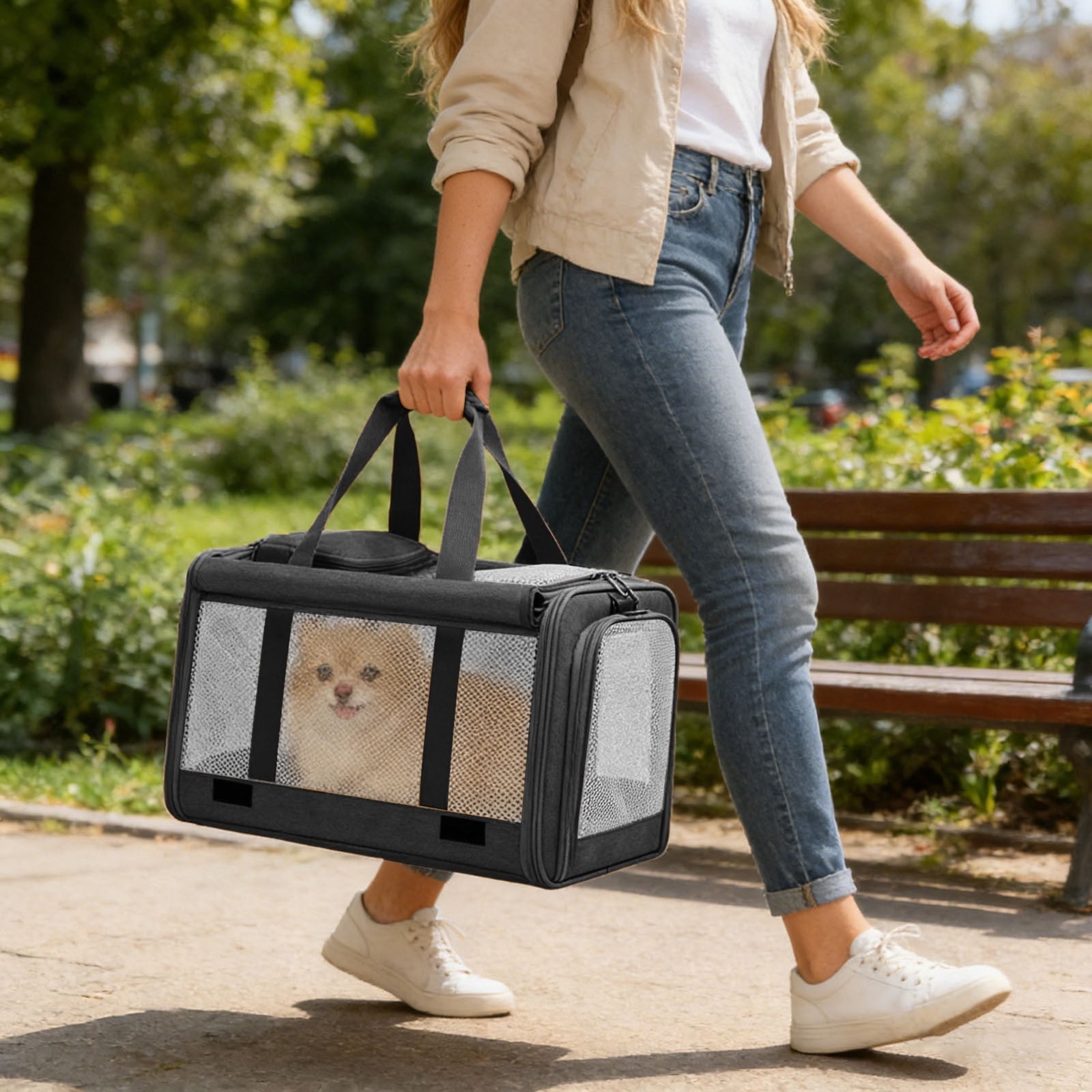 Versatile Pet Backpack for Secure Cat and Small Dog Travel with Convenient Storage Compartments