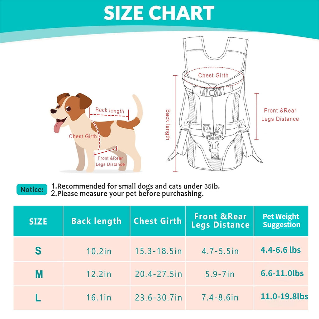 Pet Carrier Backpack, Quick-Fit Legs Out Adjustable Pet Dog Front Carrier Backpack Travel Bag for Traveling Camping Hiking Outdoor Use for Small Medium Dogs Puppies,Black