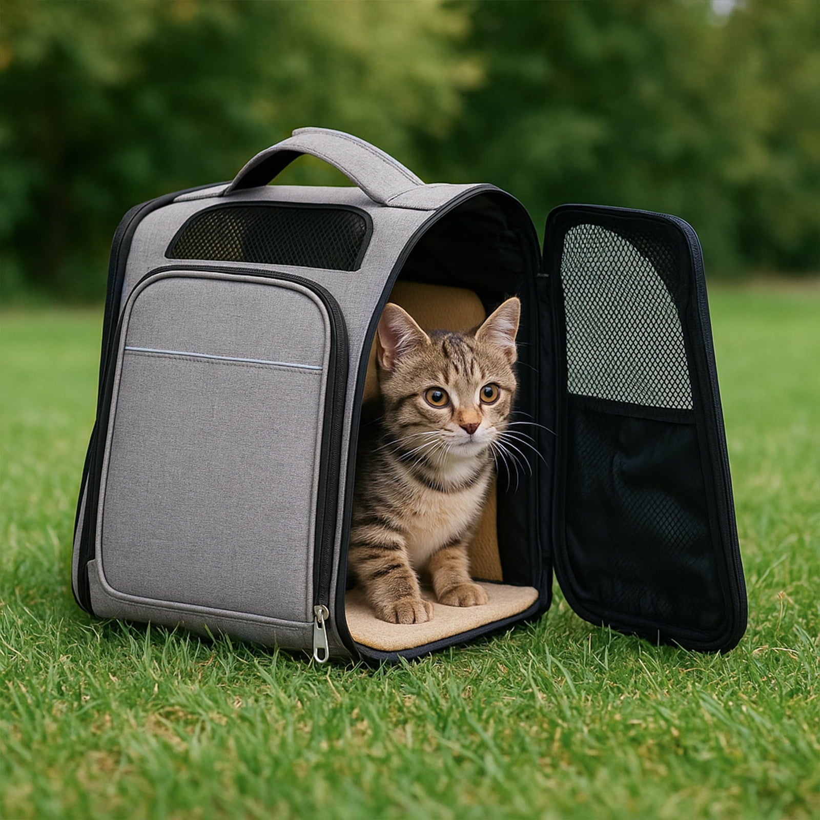 ZephyPaws Pet Carrier Backpack for Cats, Dogs and Small Animals, Portable Pet Travel Carrier, Super Ventilated Design, Airline Approved, Ideal for Traveling/Hiking/Camping  up to 26 lbs