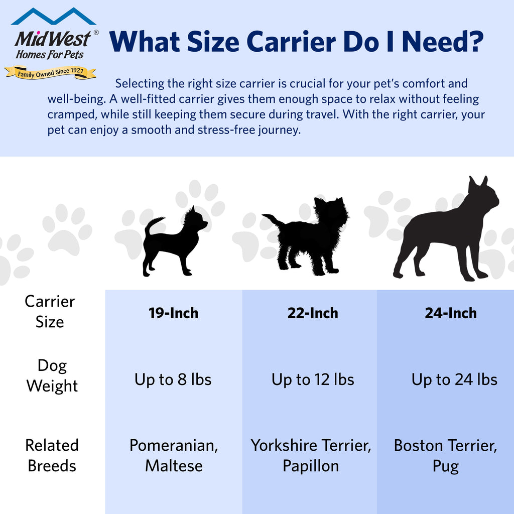 MidWest Homes for Pets 19 inch Spree Travel Pet Carrier for Dog or Cat with Steel Door, Blue