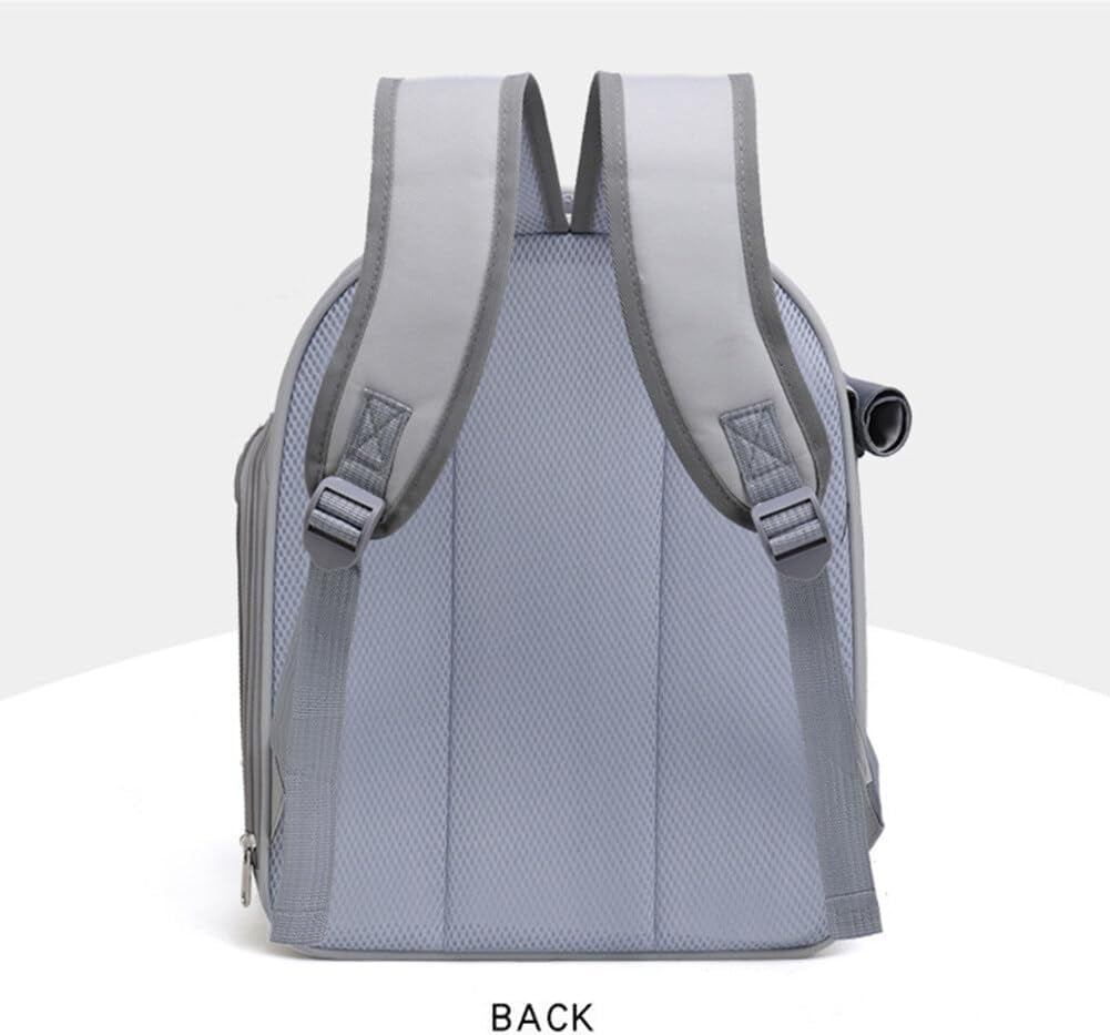 Cat Backpack Carrier, Pet Backpack for Cats and Puppies, Hiking, and Outdoor Adventures, Grey
