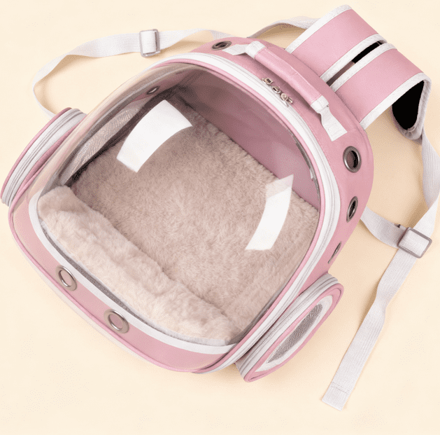 Space Capsule Pet Backpack - Airline Approved Clear Bubble Carrier for Cats & Small Dogs - Breathable Travel Carrier with 360掳 View for Hiking, Shopping & Outdoor Adventures