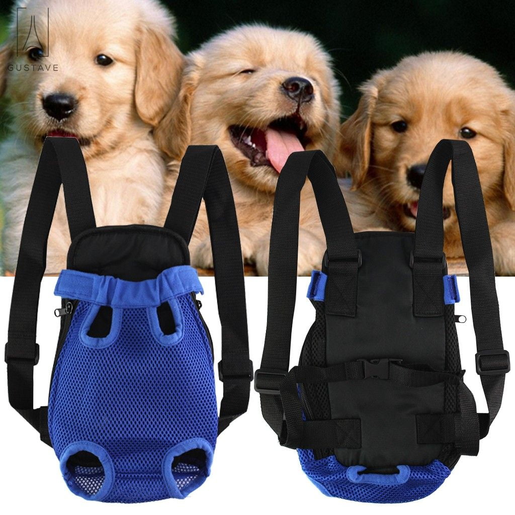 Gustave Pet Carrier Backpack Adjustable Straps, Legs Out, Pet Front Cat Dog Mesh Carrier Backpack Travel Bag for Small and Medium Dogs and Cats "Pink, L"