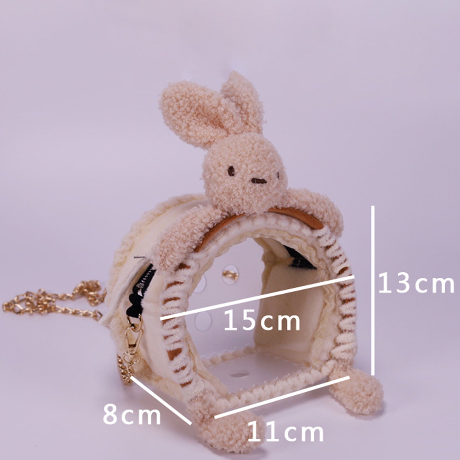 Cheer.US Pet Carrier Backpack, Cute Doll Decor Portable Small Animals Hamster Chinchilla, Designed for Travel, Hiking, Walking & Outdoor Use