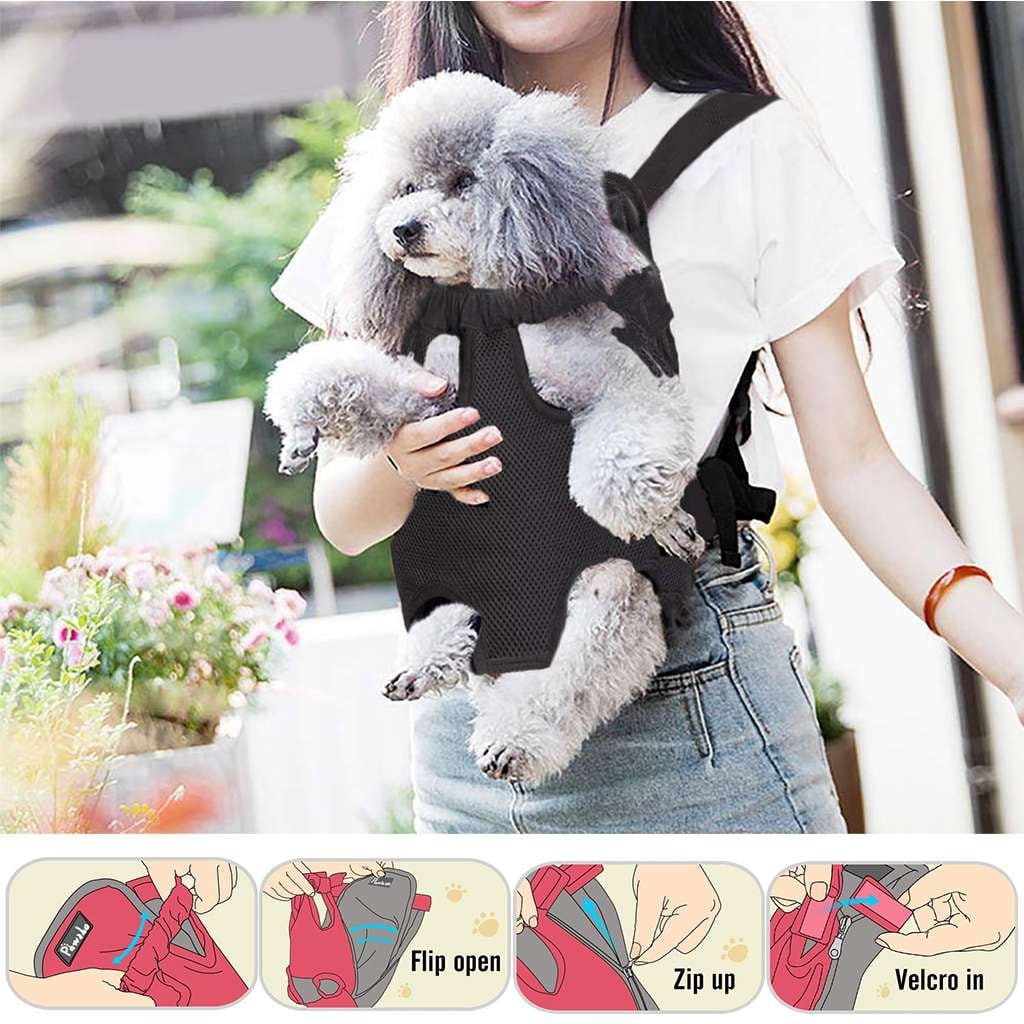 Spencer Pet Backpack Carrier Frontpack Adjustable Cat Dog Carrier Backpack Travel Bag for Small Medium Pets